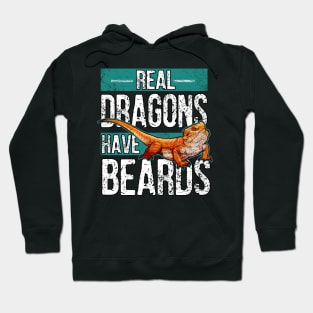 Real dragons have beards, bearded dragon Hoodie